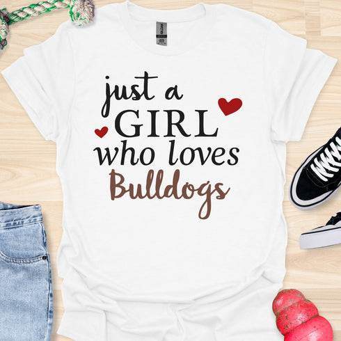 Just a girl who loves bulldogs - V4 - Elegant Lovely T-Shirt
